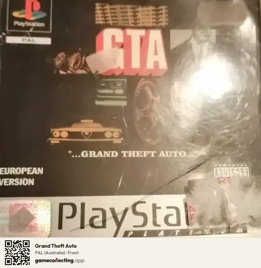 Grand Theft Auto PlayStation, Australia box front