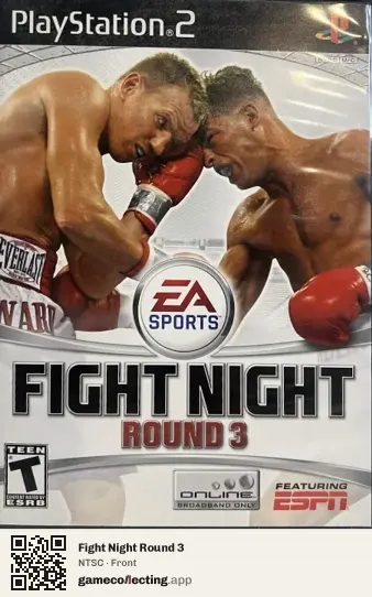 Fight Night Round 3 PlayStation 2, NTSC box front