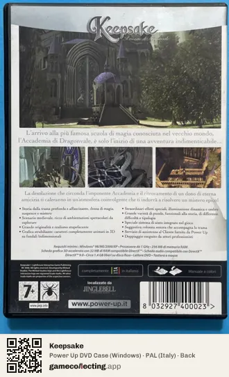 Keepsake Computer, Italy box back