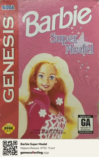 Barbie Super Model Sega Mega Drive / Genesis, NTSC box front