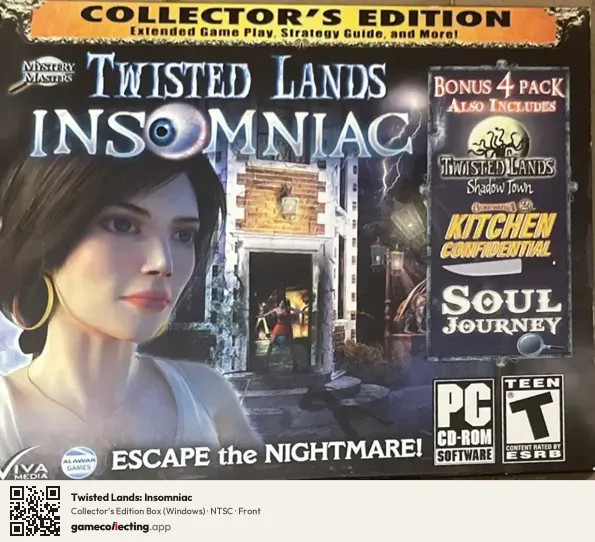 Twisted Lands: Insomniac Computer, NTSC box front