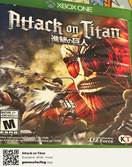 Attack on Titan Xbox One, NTSC box front