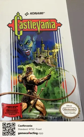 Castlevania Nintendo Entertainment System, NTSC box front