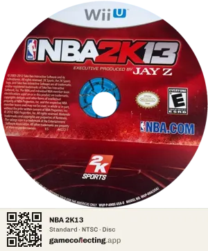 NBA 2K13 Nintendo Wii U, NTSC disc