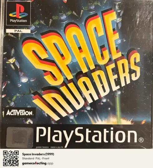 Space Invaders (1999) PlayStation, PAL box front