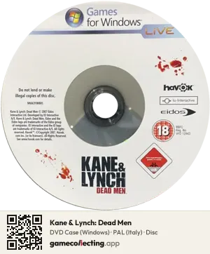 Kane & Lynch: Dead Men Computer, PAL disc