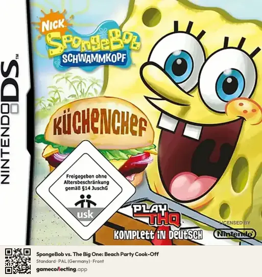 SpongeBob vs. The Big One: Beach Party Cook-Off Nintendo DS, Germany box front