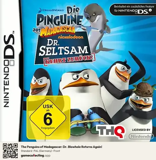 The Penguins of Madagascar: Dr. Blowhole Returns Again! Nintendo DS, Germany box front