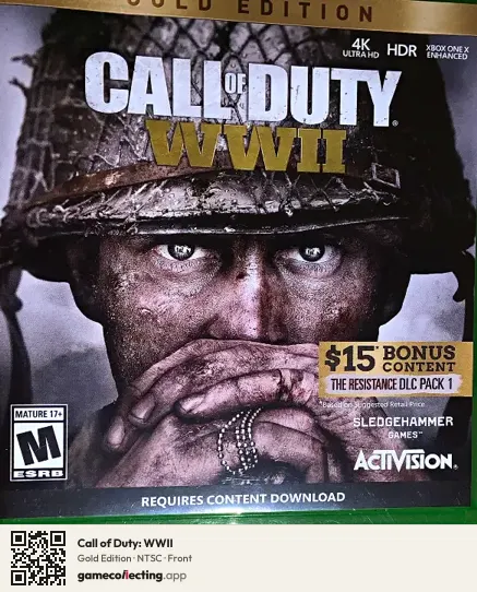 Call of Duty: WWII Xbox One, NTSC box front