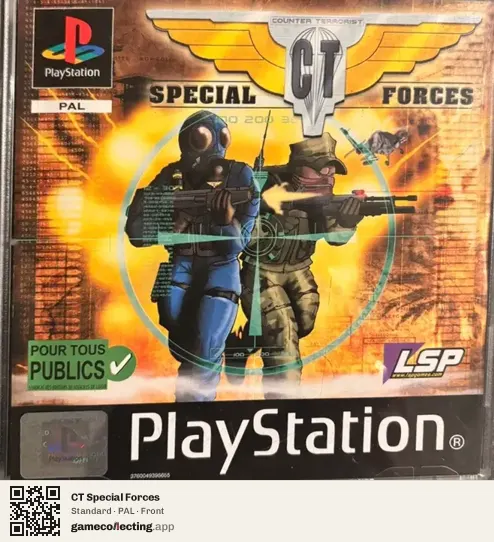 CT Special Forces PlayStation, PAL box front