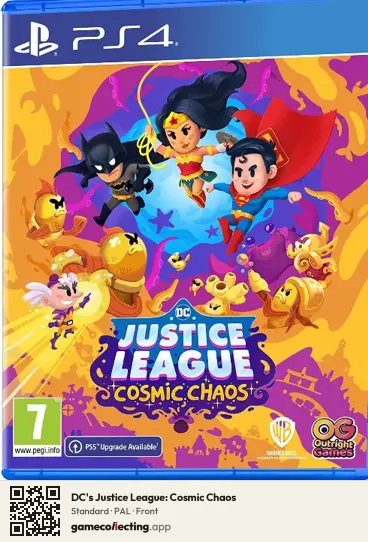 DC's Justice League: Cosmic Chaos PlayStation 4, PAL box front