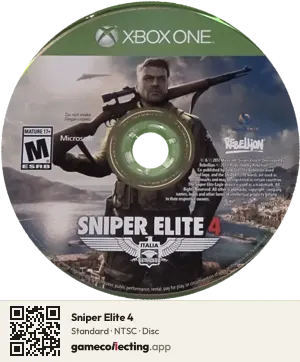 Sniper Elite 4 Xbox One, NTSC disc