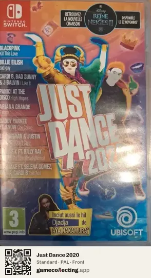 Just Dance 2020 Nintendo Switch, PAL box front