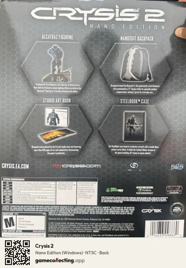 Crysis 2 Computer, NTSC box back