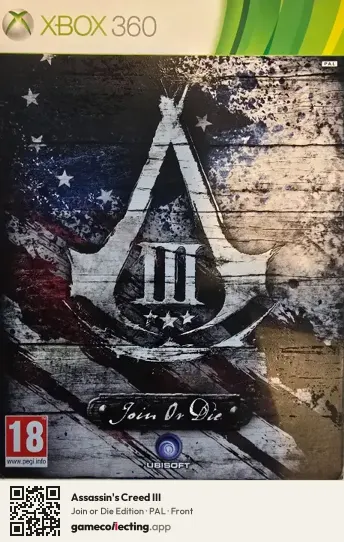 Assassin's Creed III Xbox 360, PAL box front