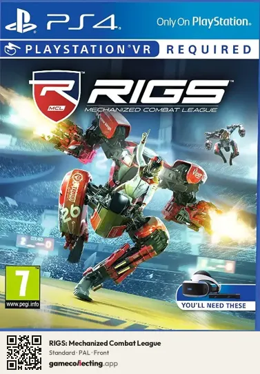 RIGS: Mechanized Combat League PlayStation 4, PAL box front