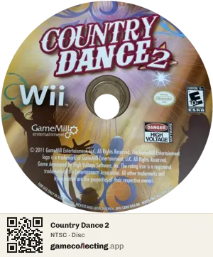 Country Dance 2 Nintendo Wii, NTSC disc