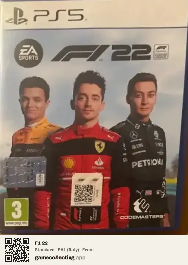 F1 22 PlayStation 5, Italy box front