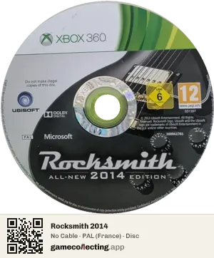 Rocksmith 2014 Xbox 360, PAL disc