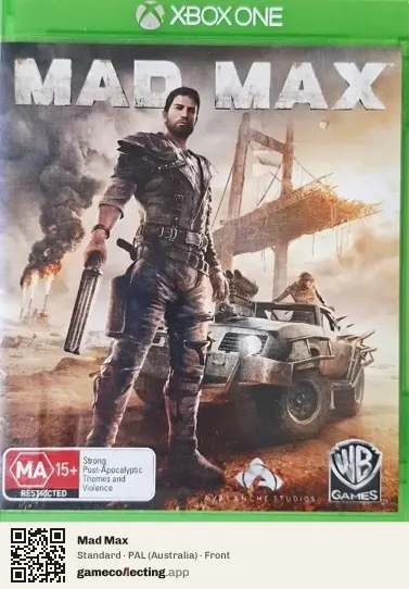 Mad Max Xbox One, Australia box front