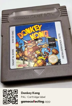 Donkey Kong Game Boy, PAL cartridge label