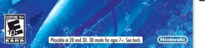 Steel Diver, the ESRB box on its front