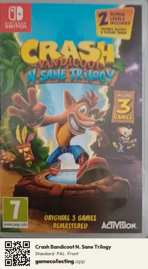 Crash Bandicoot N. Sane Trilogy Nintendo Switch, PAL box front