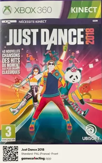 Just Dance 2018 Xbox 360, PAL box front