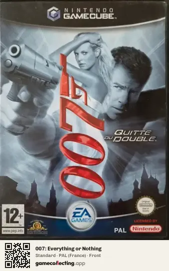 007: Everything or Nothing Nintendo GameCube, France box front