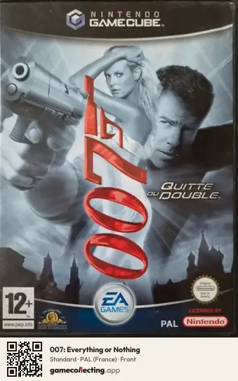 007: Everything or Nothing Nintendo GameCube, France box front