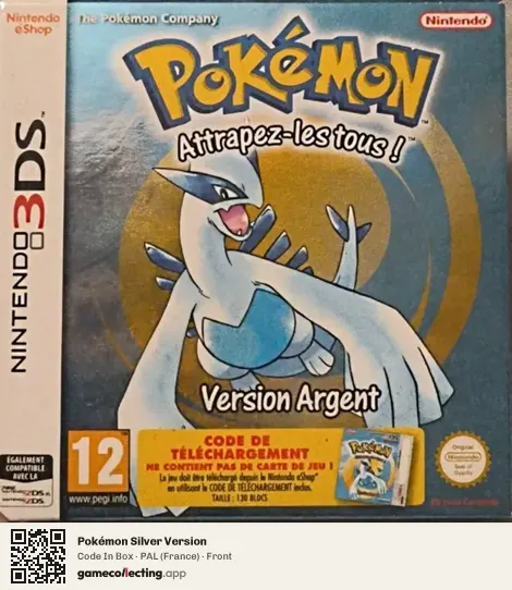 Pokémon Silver Version Nintendo 3DS, France box front