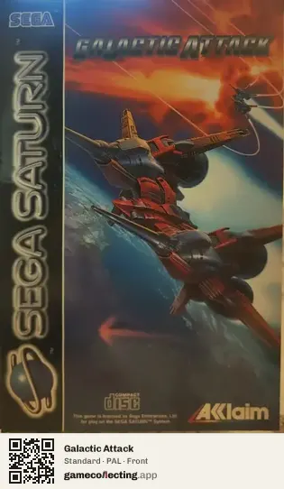 Galactic Attack Sega Saturn, PAL box front