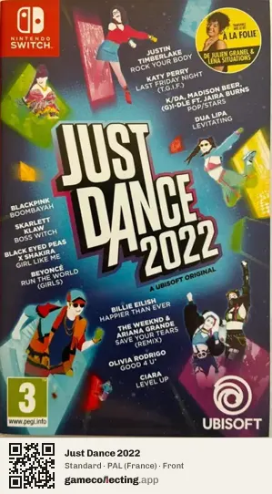 Just Dance 2022 Nintendo Switch, France box front