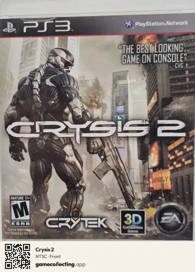 Crysis 2 PlayStation 3, NTSC box front