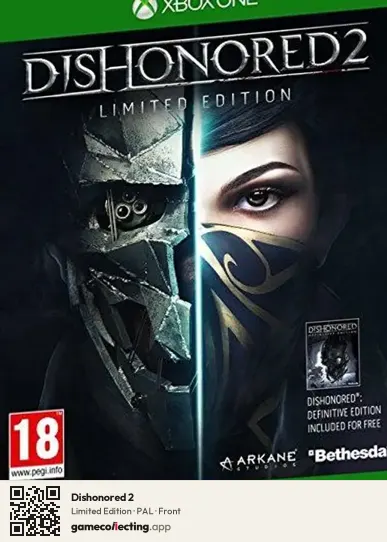 Dishonored 2 Xbox One, PAL box front