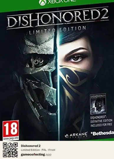 Dishonored 2 Xbox One, PAL box front