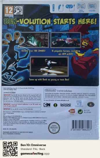 Ben 10: Omniverse Nintendo Wii, PAL box back
