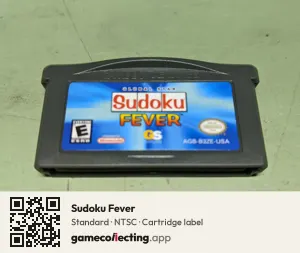 Sudoku Fever Game Boy Advance, NTSC cartridge label