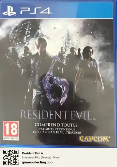 Resident Evil 6 PlayStation 4, France box front