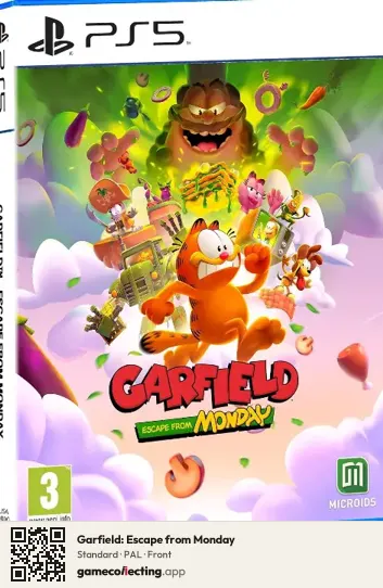 Garfield: Escape from Monday PlayStation 5, PAL box front
