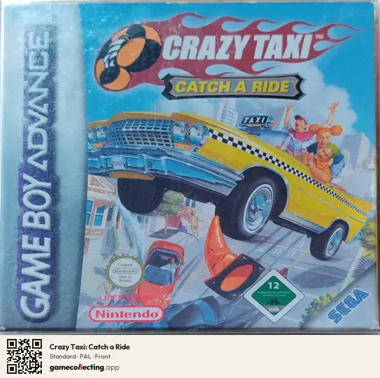 Crazy Taxi: Catch a Ride Game Boy Advance, PAL box front