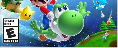 Super Mario Galaxy + Super Mario Galaxy 2, the ESRB box on its front