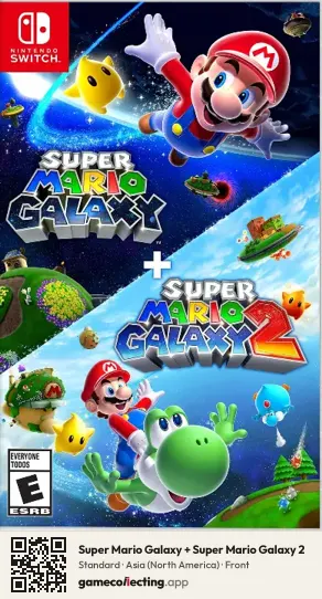 Super Mario Galaxy + Super Mario Galaxy 2 Nintendo Switch, North America box front