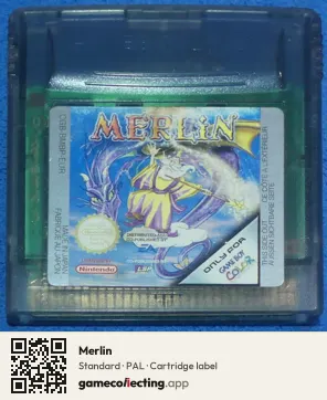 Merlin Game Boy Color, PAL cartridge label
