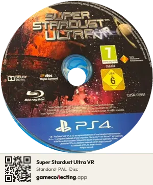 Super Stardust Ultra VR PlayStation 4, PAL disc
