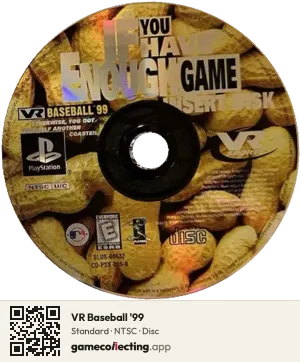 VR Baseball '99 PlayStation, NTSC disc