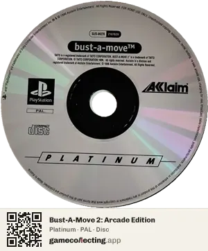 Bust-A-Move 2: Arcade Edition PlayStation, PAL disc