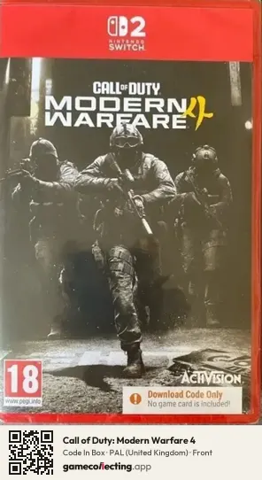 Call of Duty: Modern Warfare 4 Nintendo Switch 2, United Kingdom box front