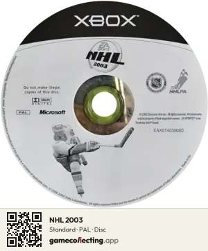 NHL 2003 Xbox, PAL disc