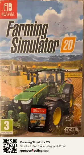 Farming Simulator 20 Nintendo Switch, United Kingdom box front